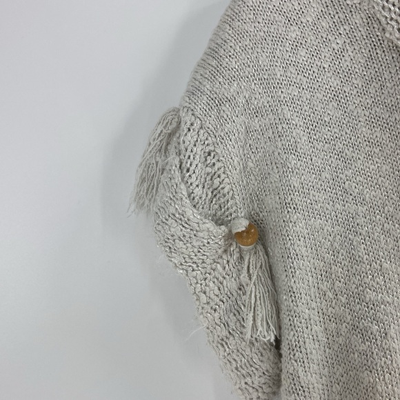 Fia Italia Handloomed cream boho oversized relax fit turtleneck tunic sweater - Picture 10 of 12